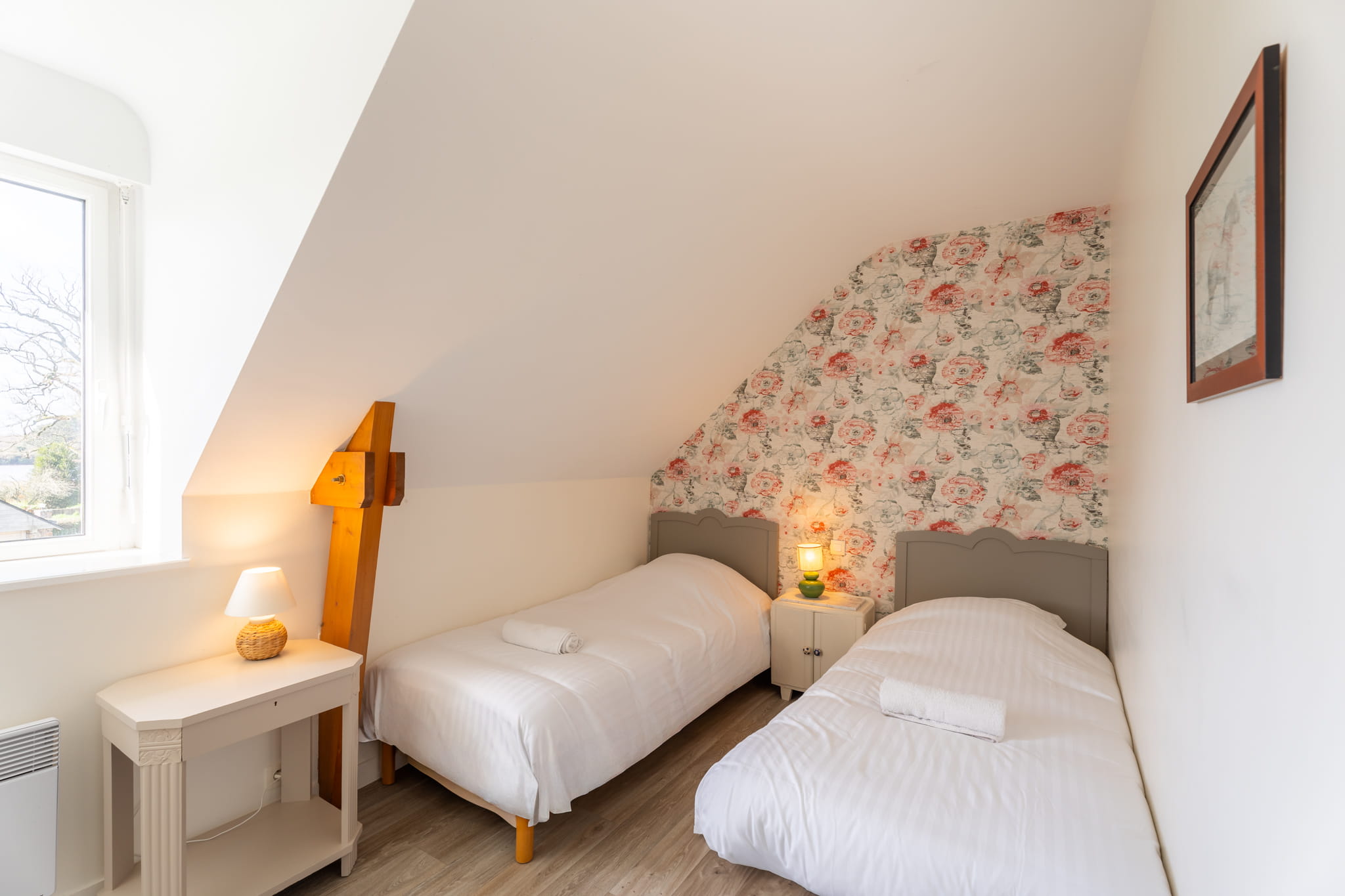 Gite L'Ecurie chambre 2 lits simples à l'étage