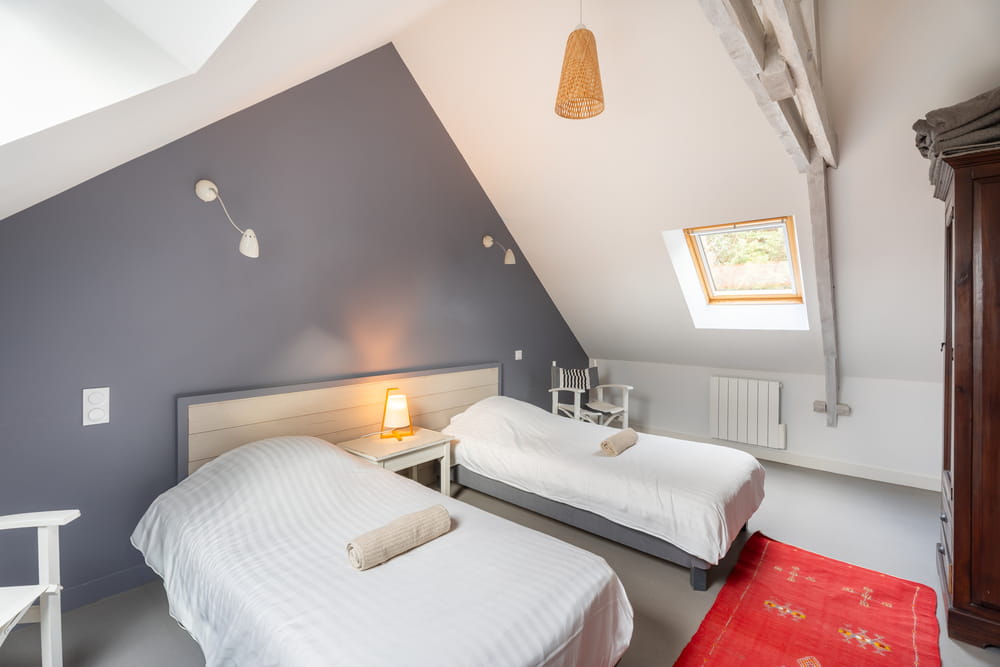 Gite La Grange Chambre 2 lits simples à l'étage